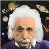 Image 2 : Steve Kaufman (1960-2010), "Einstein" Hand Painted Limited Edition Silkscreen on Canvas from an HC E