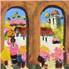 Image 2 : Paul Blaine Henrie (1932-1999), "Tlaquepaque Arches" Original Oil Painting (48" x 30") on Canvas, Ha