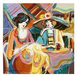 Isaac Maimon, "Girl Moments" Original Acrylic Painting, Hand Signed with Certificate of Authenticity