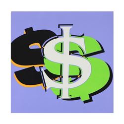 Steve Kaufman (1960-2010), "Dollar Sign State 6" Limited Edition Silkscreen on Canvas, Numbered 11/5