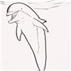 Image 2 : Wyland, "Dolphin" Framed Original Sketch, Hand Signed with Certificate of Authenticity.