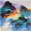 Image 2 : H. Leung, "Mountain Dream II" Hand Embellished Limited Edition on Canvas, Numbered 79/100 and Hand S