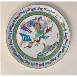 RAPHAEL ABECASSIS "THE PLATE OF PEACE" LIMITED EDITION CERAMIC PLATE H/S & N COA