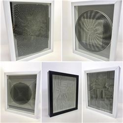 Victor Vasarely 3D Wall Sculpture/object - Set of 5