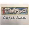 Image 2 : PABLO PICASSO ORIGINAL LITHOGRAPH ON PAPER PLATE SIGNED FRAMED COA