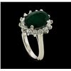 Image 4 : 3.32 ctw Emerald and Diamond Ring - 14KT White Gold