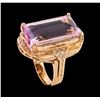 Image 4 : 17.17 ctw Kunzite and Diamond Ring - 14KT Rose Gold