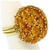 Image 3 : 18K Yellow Gold 19 ctw Oval & Round Citrine Large Dome Cluster Cocktail Ring
