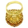 Image 9 : 18K Yellow Gold 19 ctw Oval & Round Citrine Large Dome Cluster Cocktail Ring