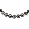 Image 2 : 0.75 ctw Diamond and Tahitian Pearl Necklace - 14KT Yellow Gold