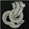 Image 2 : Platinum 15.52 ctw Diamond Covered Large Open Swirl Slide Pendant