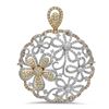 Image 1 : 18k Two Tone Gold 6.52CTW Diamond Pendant, (SI1-SI2/G-H/Multi-Shaped)