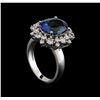 Image 4 : 5.42 ctw Tanzanite and Diamond Ring - 14KT White Gold