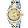 Image 2 : Rolex Ladies 2 Tone 14K Yellow Gold & Stainless Steel Champagne Index Datejust W