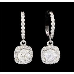 2.72 ctw Diamond Earrings - 14KT White Gold