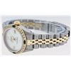 Image 6 : Rolex Ladies 2 Tone 14K MOP & Emerald Diamond Datejust Wriswatch