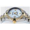 Image 7 : Rolex Ladies 2 Tone 14K MOP & Emerald Diamond Datejust Wriswatch