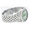 Image 4 : Rolex Mens Stainless Steel Green MOP Baguette Diamond & Emerald 36MM Datejust Wr