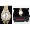 Image 1 : Ladies New 2 Tone Bulova Watch Set w/ 10 Diamonds