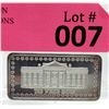 Image 1 : 1 Oz.  .999 Fine Silver "The White House" Art Bar