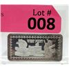 Image 1 : 1 Oz.  .999 Fine Silver "West Point" Art Bar