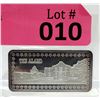 Image 1 : 1 Oz.  .999 Fine Silver "The Alamo" Art Bar