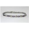 Image 1 : Ladies Amethyst & Diamond Tennis Bracelet