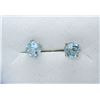 Image 1 : New 2.5 CT Blue Topaz Sterling Silver Earrings