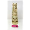 Image 1 : Vintage Hand Carved Wood Totem -Original Paint