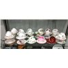 Image 1 : 21 Bone China Teacups - Many Vintage