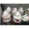 Image 2 : 21 Bone China Teacups - Many Vintage