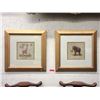 Image 1 : Well Framed Elephant and Giraffe Prints