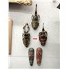 Image 1 : 5 Carved Wood African Wall Masks