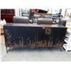 Image 1 : New Brown & Black 4 Door Rustic Side Board