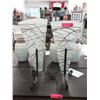 Image 1 : 2 Art Glass Vases on Metal Stands