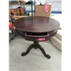 Image 1 : Round Mahogany Tripod Table with Drawer