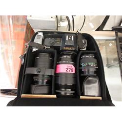 Canon T50 35mm SLR Camera with Additional Lenses