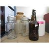 Image 1 : 2 Vintage Crock Jugs & 2 Sealer Jars
