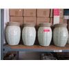 Image 1 : 4 New Glazed Pottery Vases-11" Tall x 8" Diameter