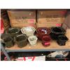 Image 1 : 4 New 3 Piece Glazed Pottery Planters