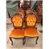 Image 1 : 6 Vintage Carved Wood Dining Chairs