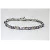 Image 1 : Amethyst & Diamond Figure 8 Tennis Bracelet