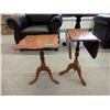 Image 1 : 1 Oak Pembroke End Table & 1 Maple End Table