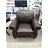 Image 1 : New Brown Amax Leather Down Filled Arm Chair