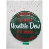 Image 1 : 14" Embossed Metal Mountain Dew Button Sign