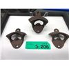 Image 1 : 3 Cast Metal Coca-Cola Wall Mount Bottle Openers