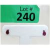 Image 1 : Brand New 10KT White Gold Ruby Stud Earrings