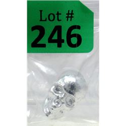 1 Ounce .999 Silver 3D Skull Bar