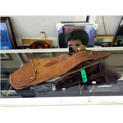 Leather Rifle Scabbard & Holster with Belt