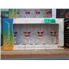 Image 1 : 3 New 4 Piece Rainbow Acrylic Wine Glass Sets